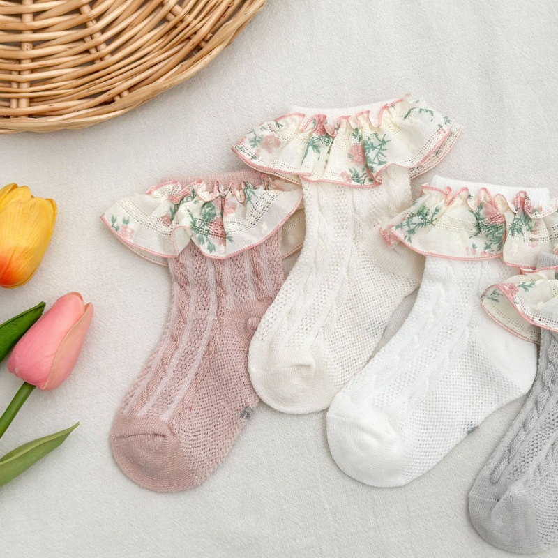Baby Toddler Girls Lace Mesh Breathable Socks