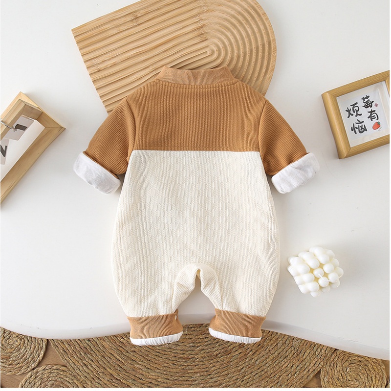 Baby Toddler Bear Print Double Layer Romper