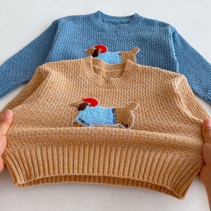Kids' Sausage Dog Embroidered Sweater