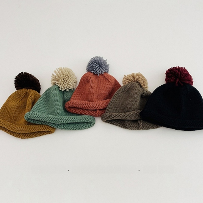 Baby Knit Rolled-Brim Wool Hat