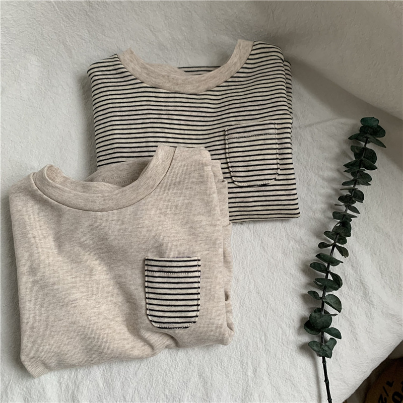 Toddler Striped Colorblock Pocket T-Shirt