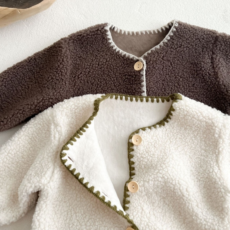 2-Piece Baby Fleece-Lined Romper Set (Hat Included)
