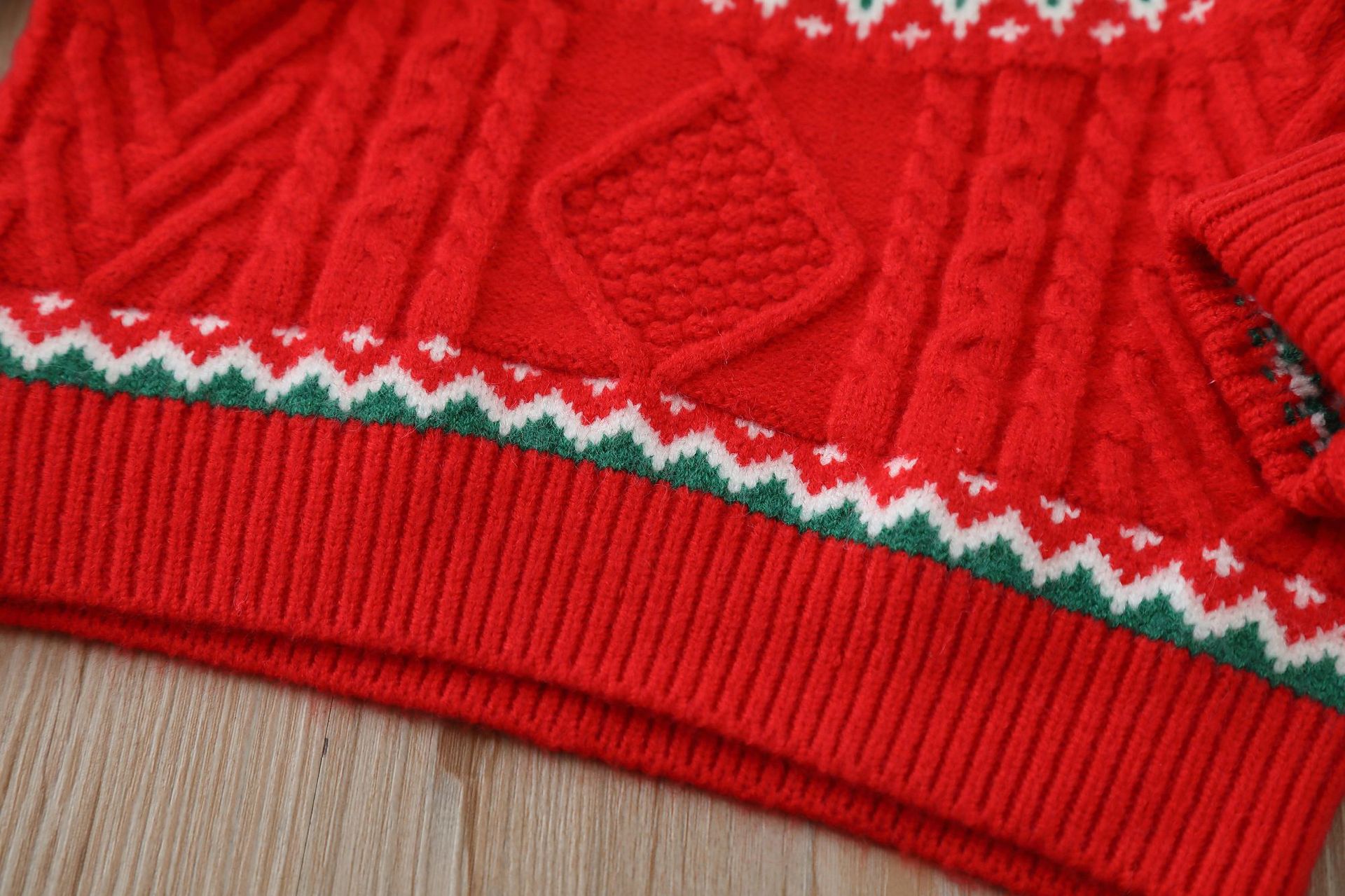 Baby Kids' Christmas Block-Colored Sweater