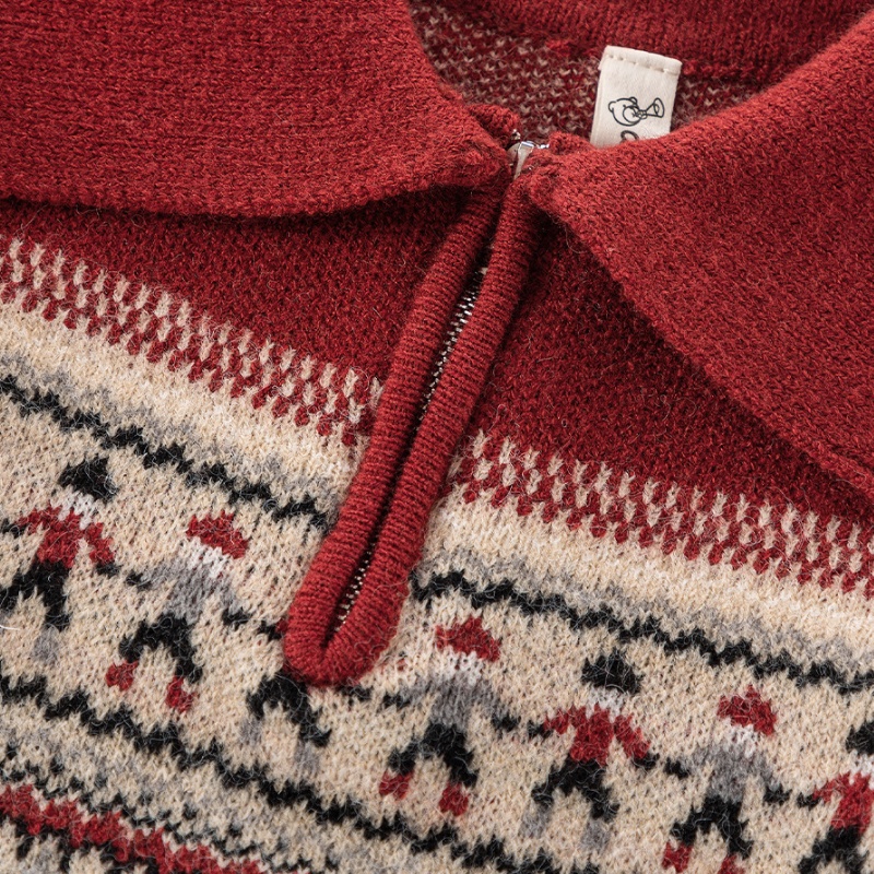 Baby kid's Christmas Polo Neck Sweater