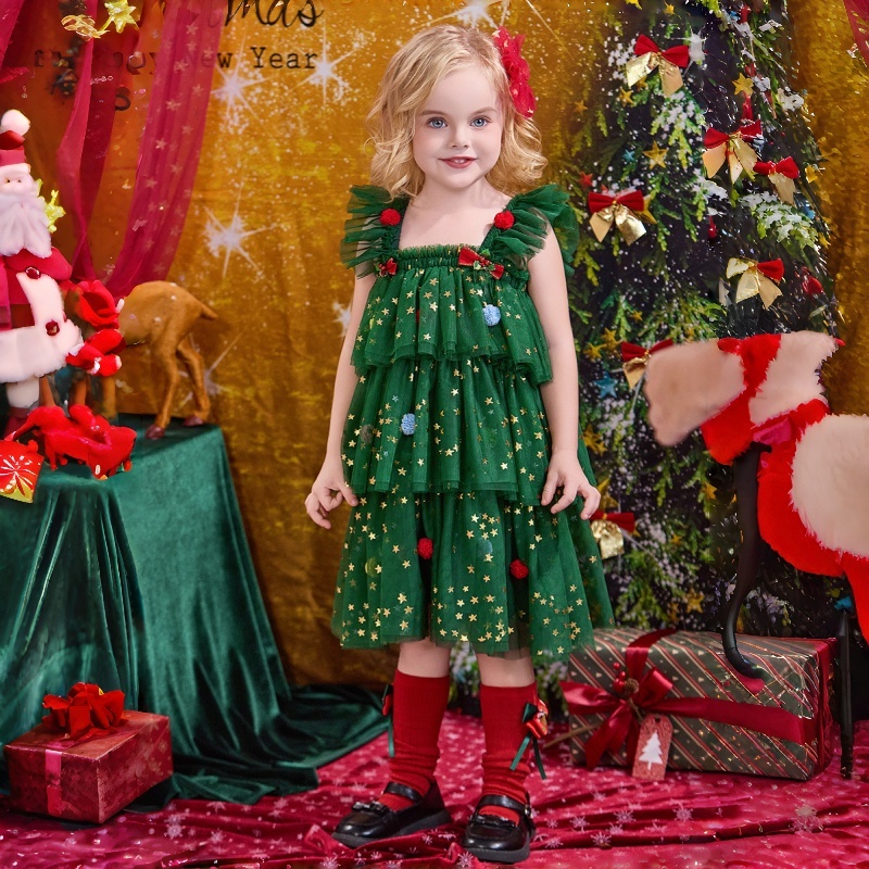 Baby Kids' Girl Christmas Strapless Dress