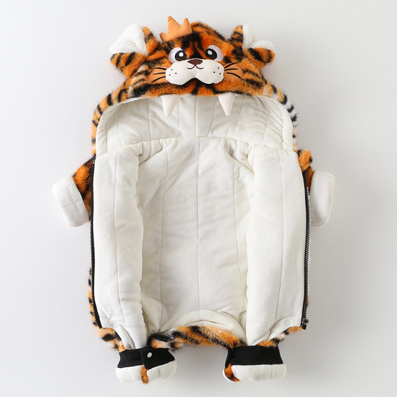 Baby Fleece-Lined Tiger Romper