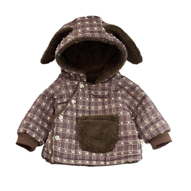 Baby Toddler Plaid Fleece-Lined Jacket