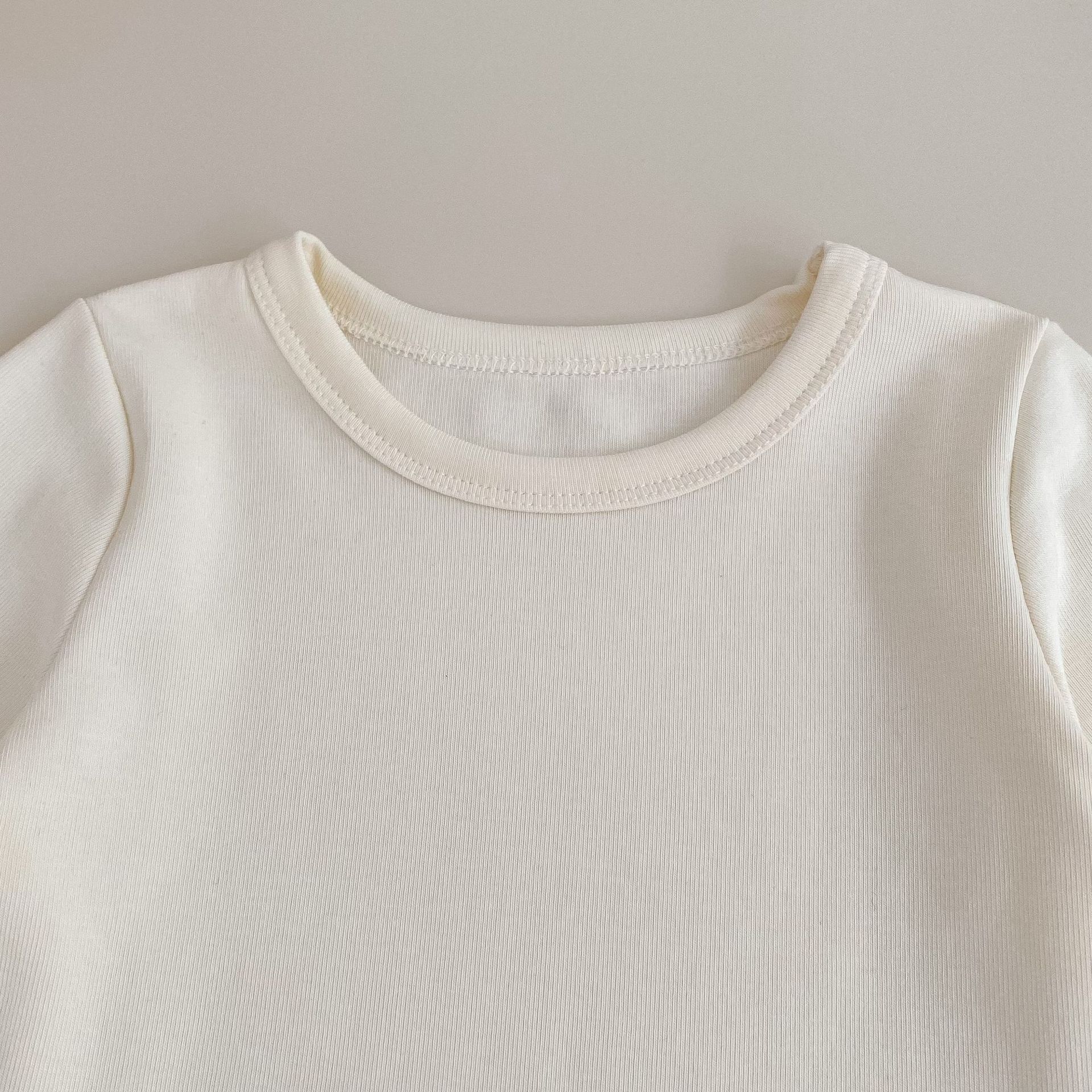 Baby Toddler Girl Solid Color White Lace Top/Blue Denim Pants