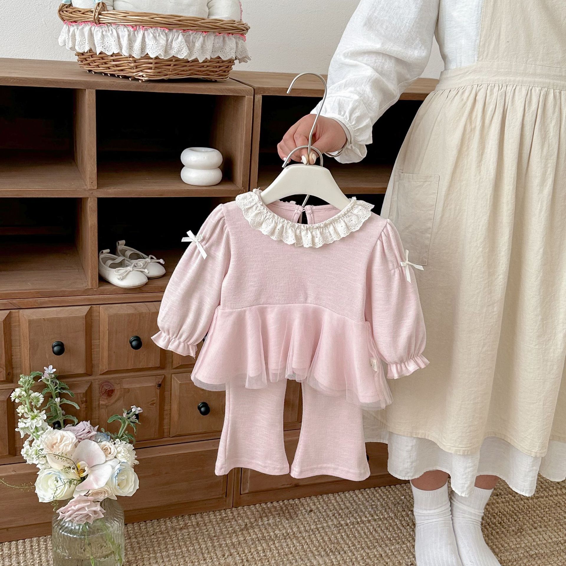 Baby Toddler Girl Mesh Fabric 2-Piece Sets