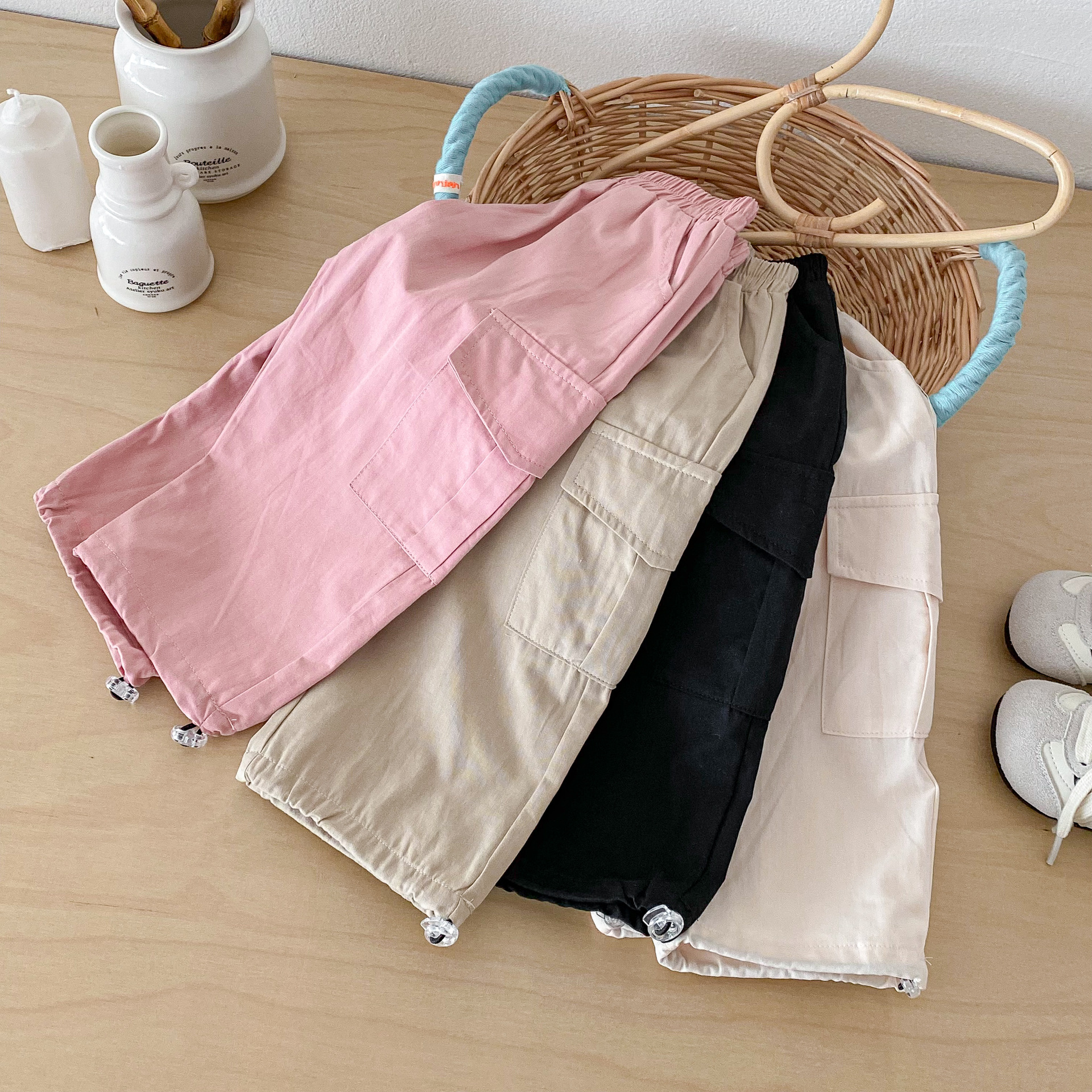 Baby Toddler Solid Color Worker Loose Pants