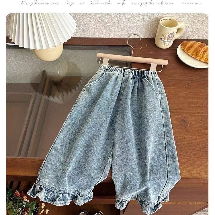 Toddler Kids Girl Denim Loose Pants