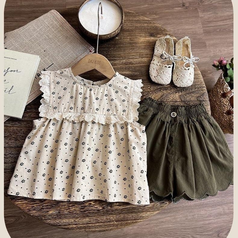 Kids Flowers Tnak and Pants 2-Piece Set