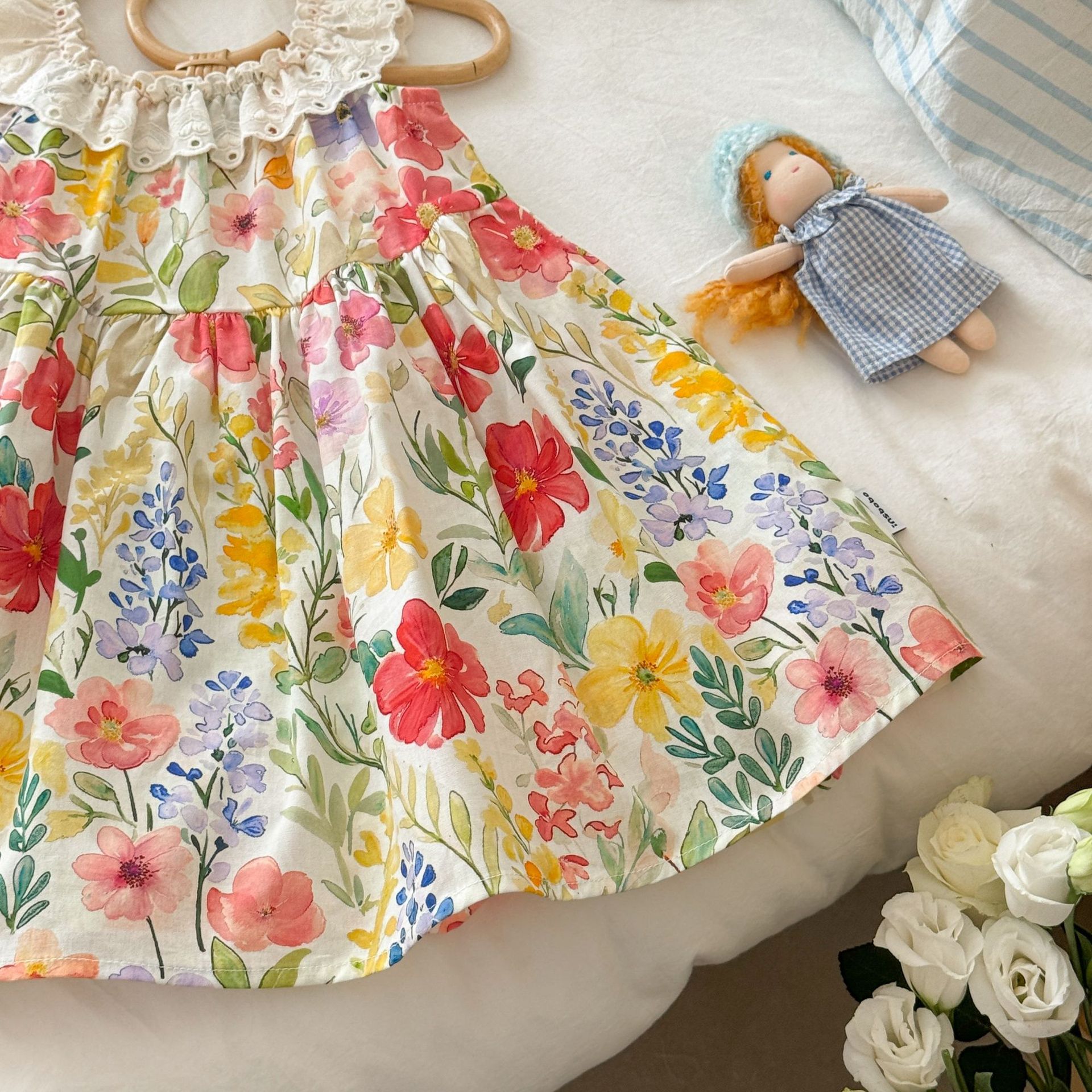 Baby& Kid Colorful Floral Vest Dress