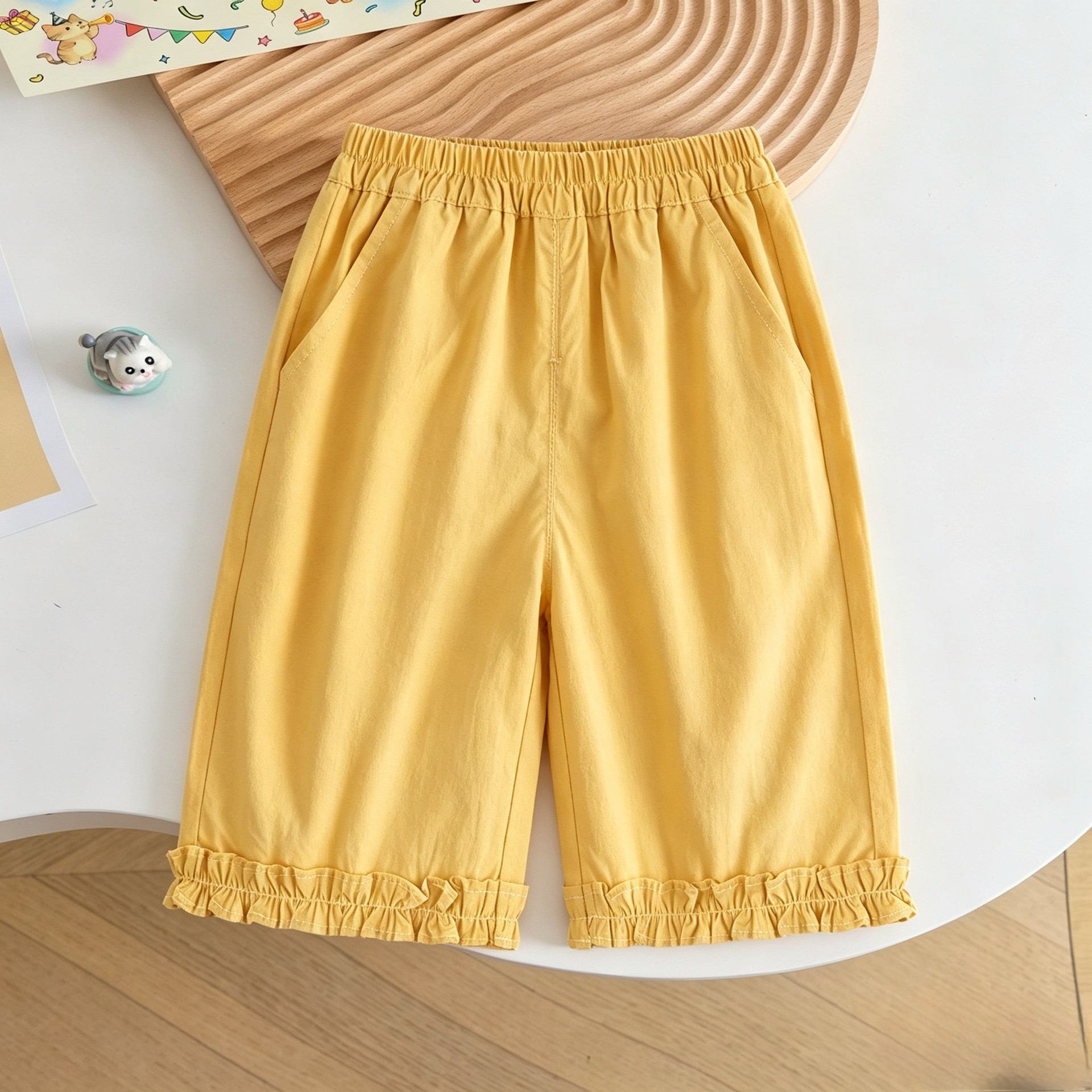 Kids Colorful Dot Bow Top and Ruffles Pants Sets
