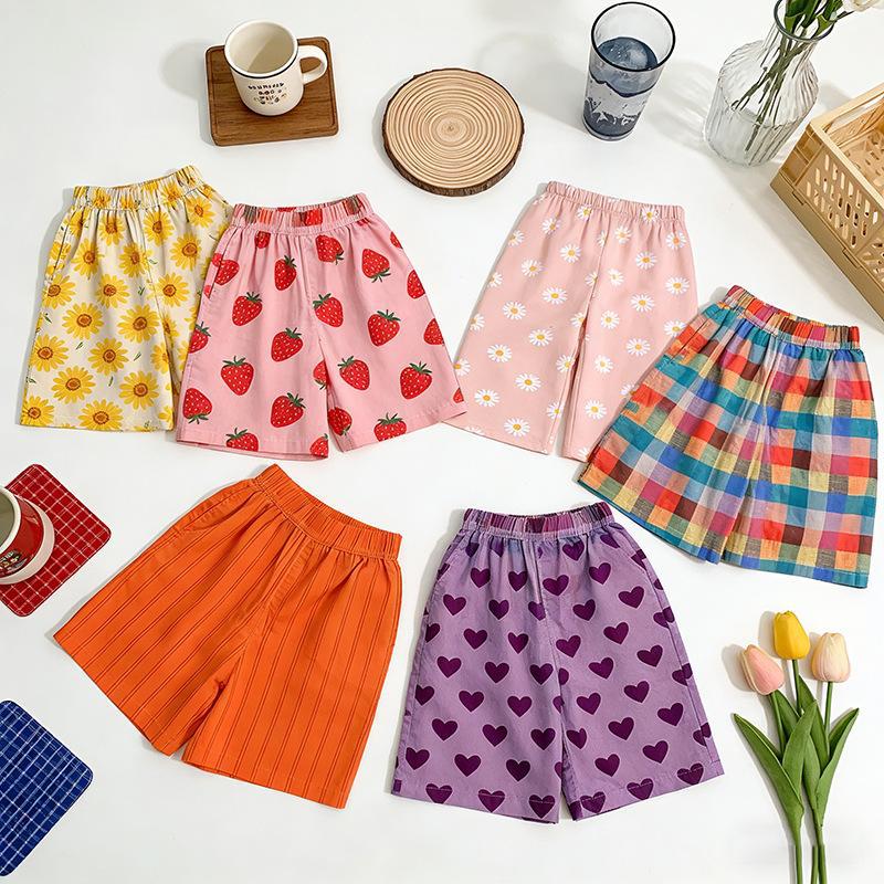 Kids Cute Cartoon Dopamine Style Print Pants