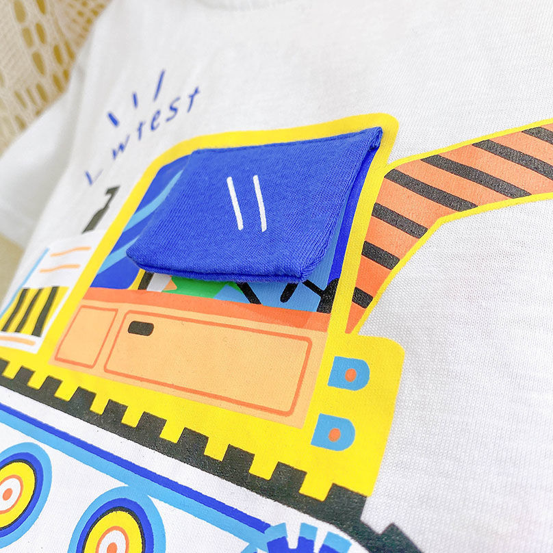 Kids Cartoon Excavator T-shirt