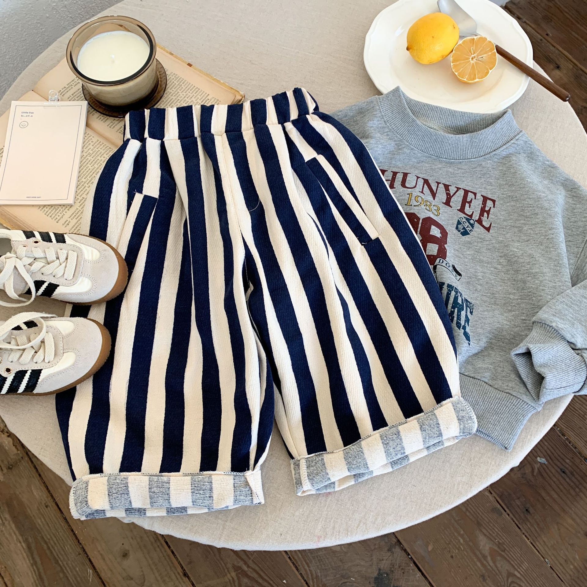 Kids Vertical Stripe Pants