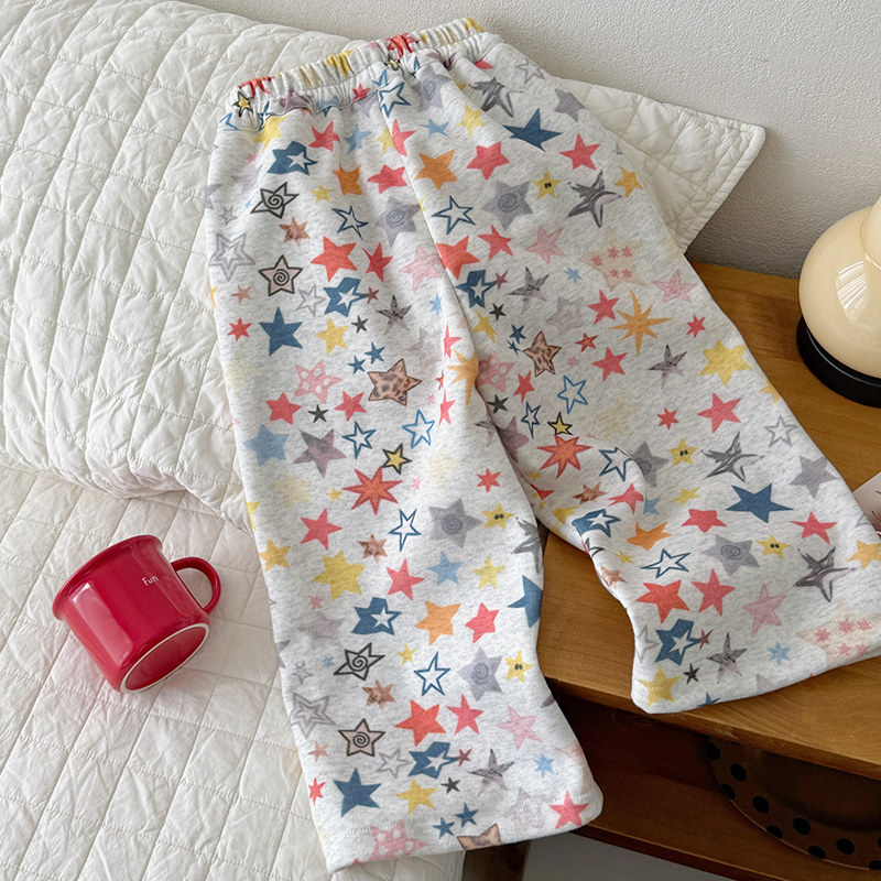 Kids Colorful Stars Knit Sweat Pants