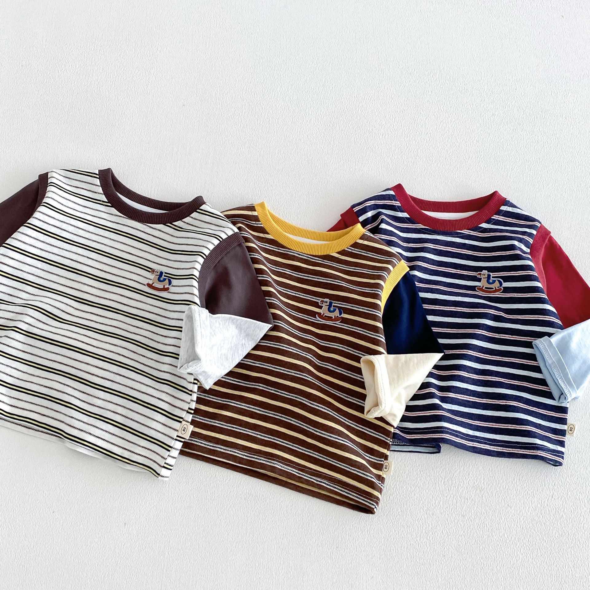 Kids Contrasting Colors Stripe T-shirt