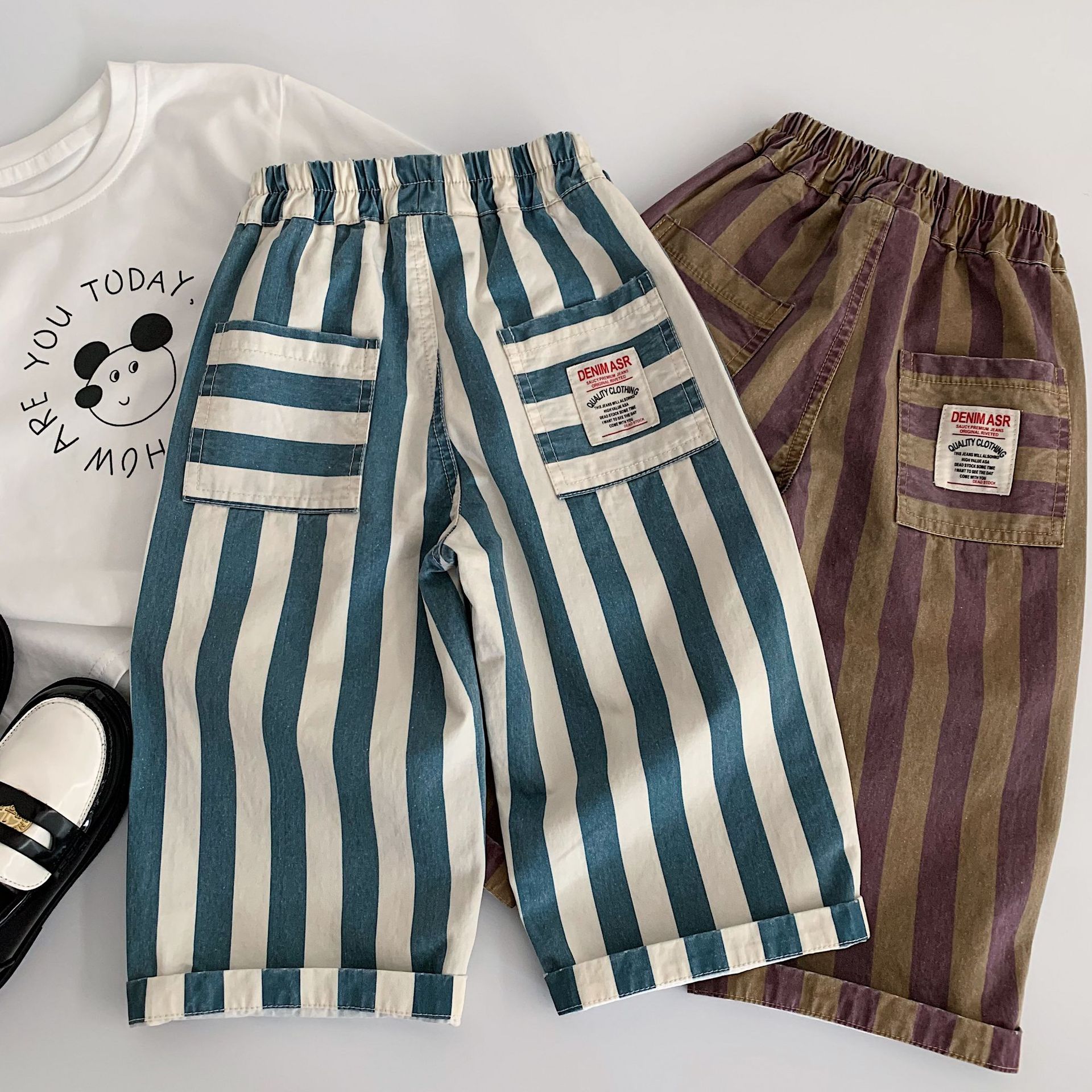 Kids Stripe Casual Pants