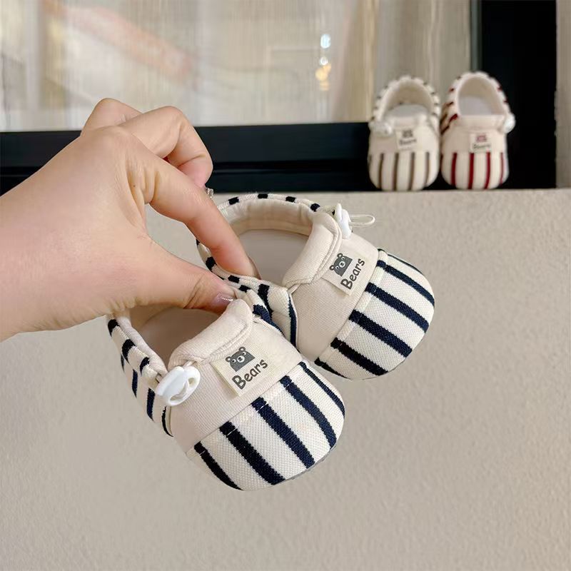 Baby Striped Soft Soled Shoes