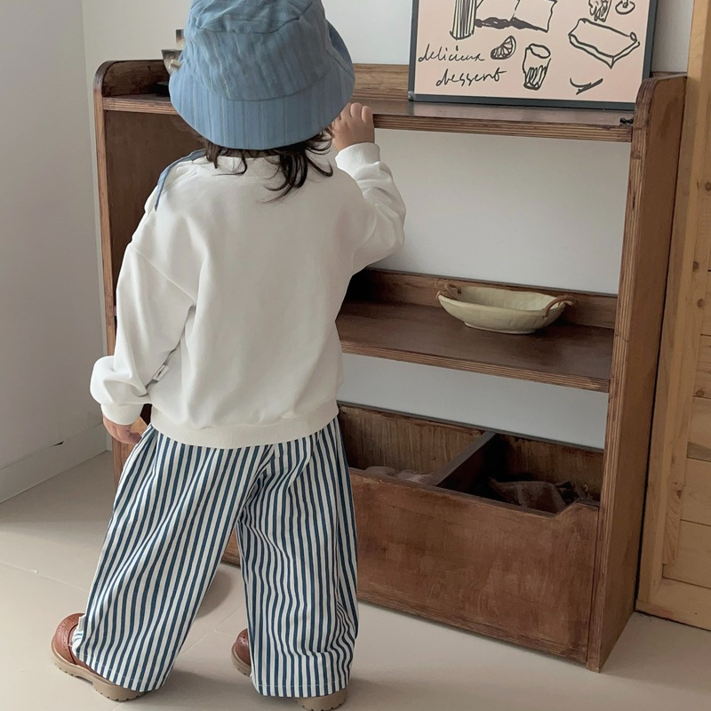 Baby & Kid Penguin Crew Neck Sweatshirt and Stripe Pants Set