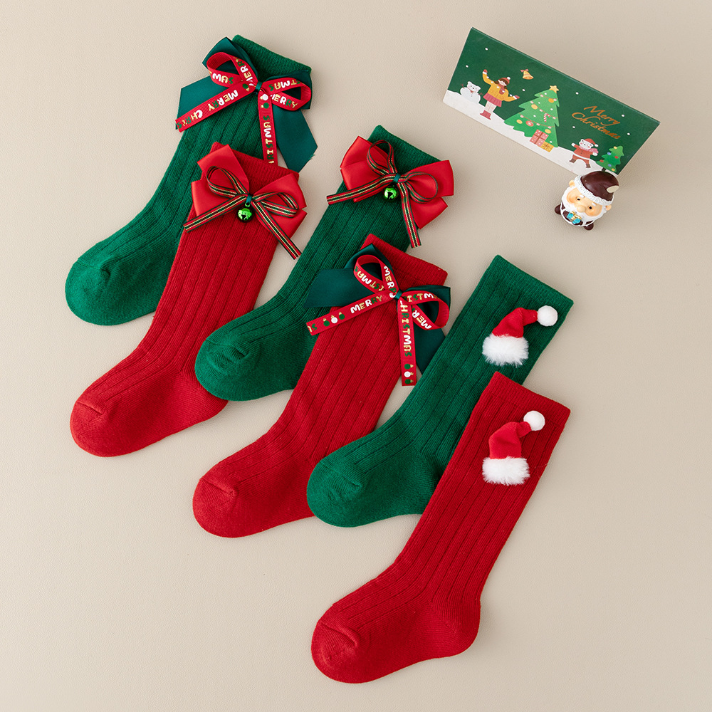 Baby Toddler Christmas Bow Socks