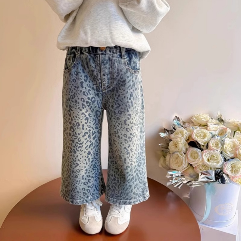 Baby Toddler Girl's Printed Denim Nine Pants