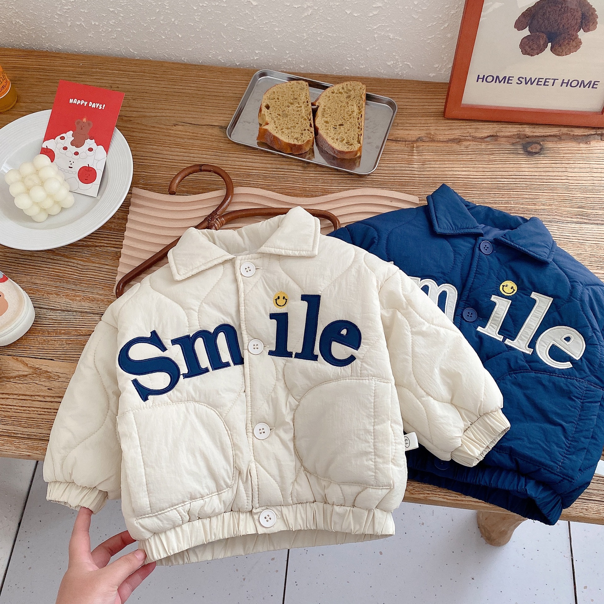 SMILE Baby Toddler Polo Quilted Coat