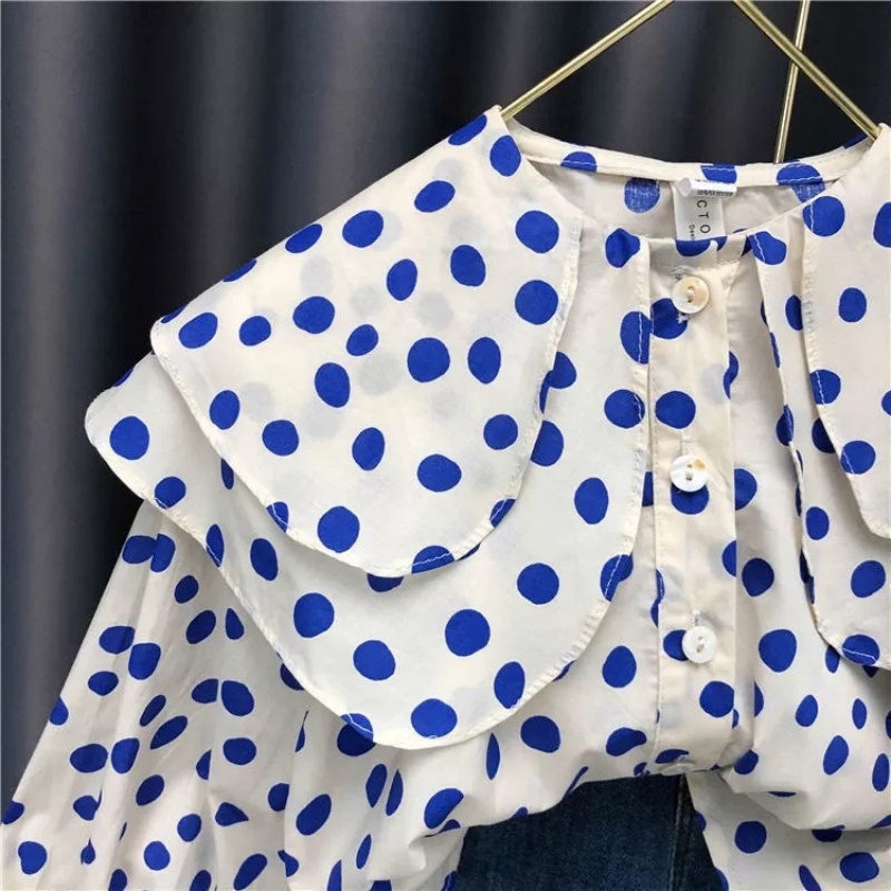 2-Piece Baby Toddler Girls Polka Dot Top Jeans Set