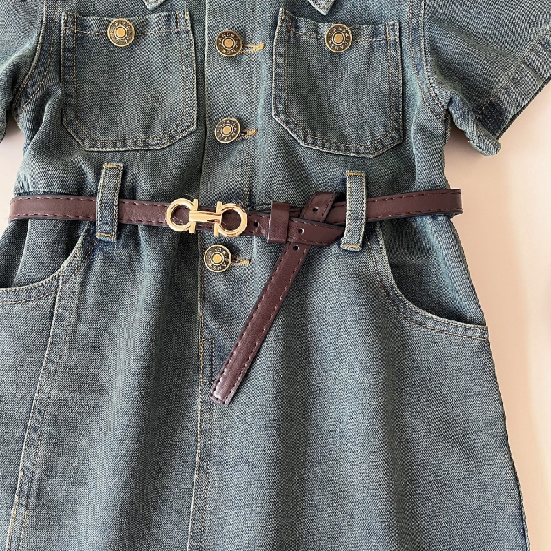 Baby Toddler Girl Vest Denim Dress