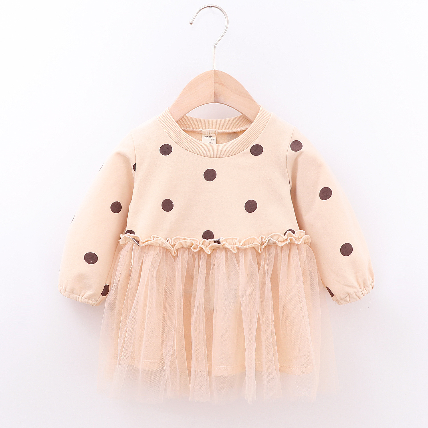 Baby Girls Polka Dot Patchwork Princess Dress
