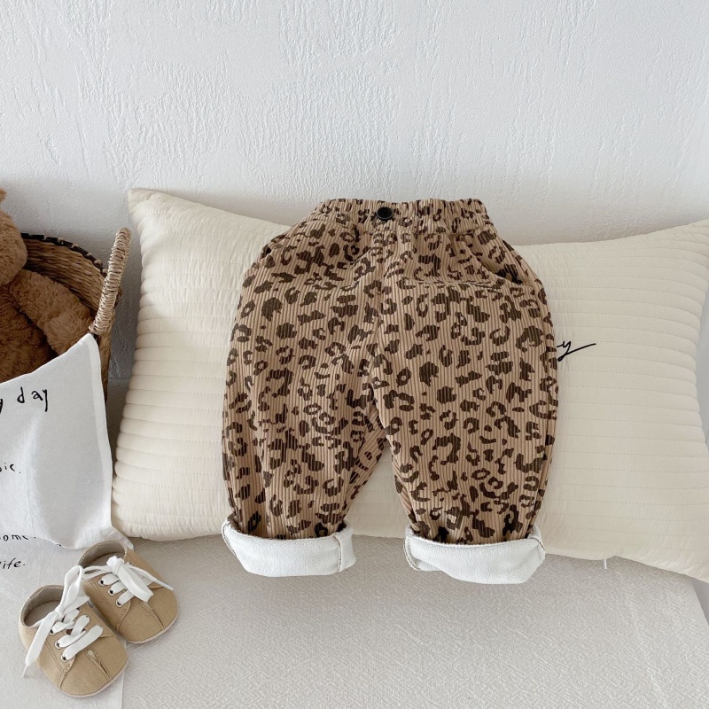 Baby Toddler Leopard Floral Padded Casual Pants