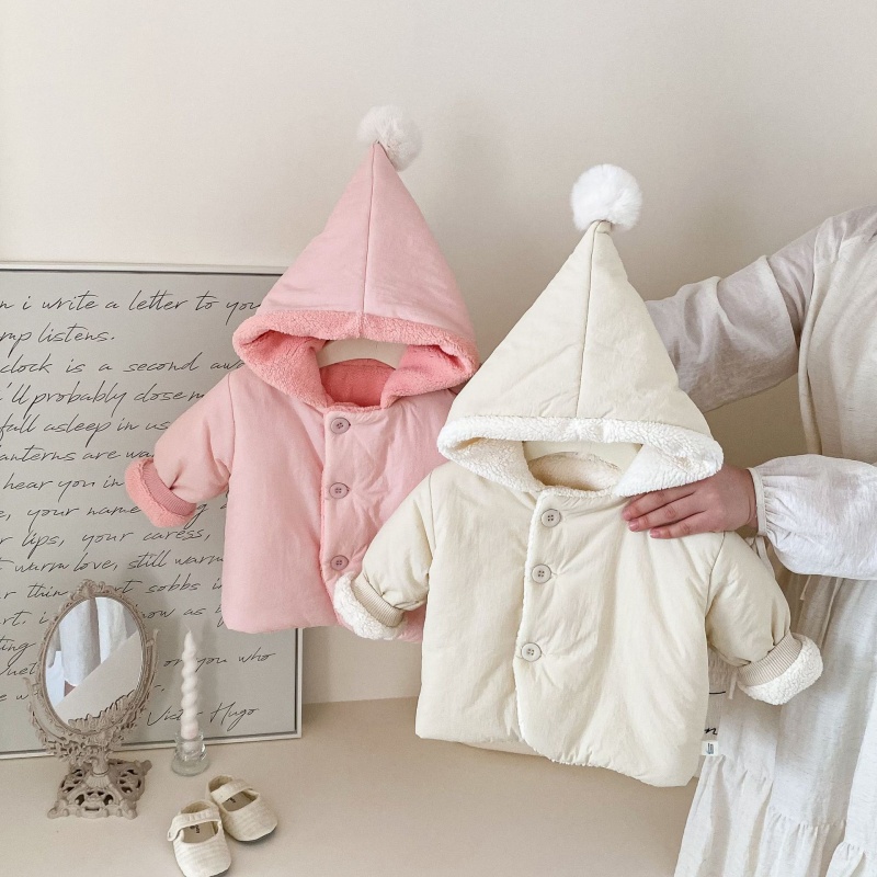 Baby Toddler Solid Color Warm Cotton Jacket