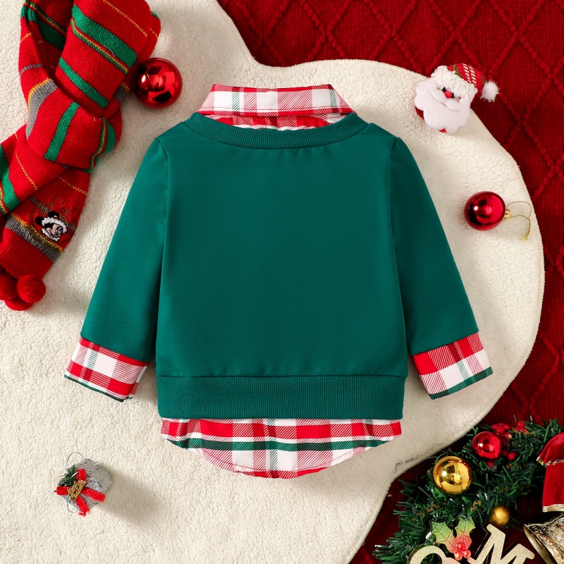 Baby Newborn Christmas False Two-piece Sweater