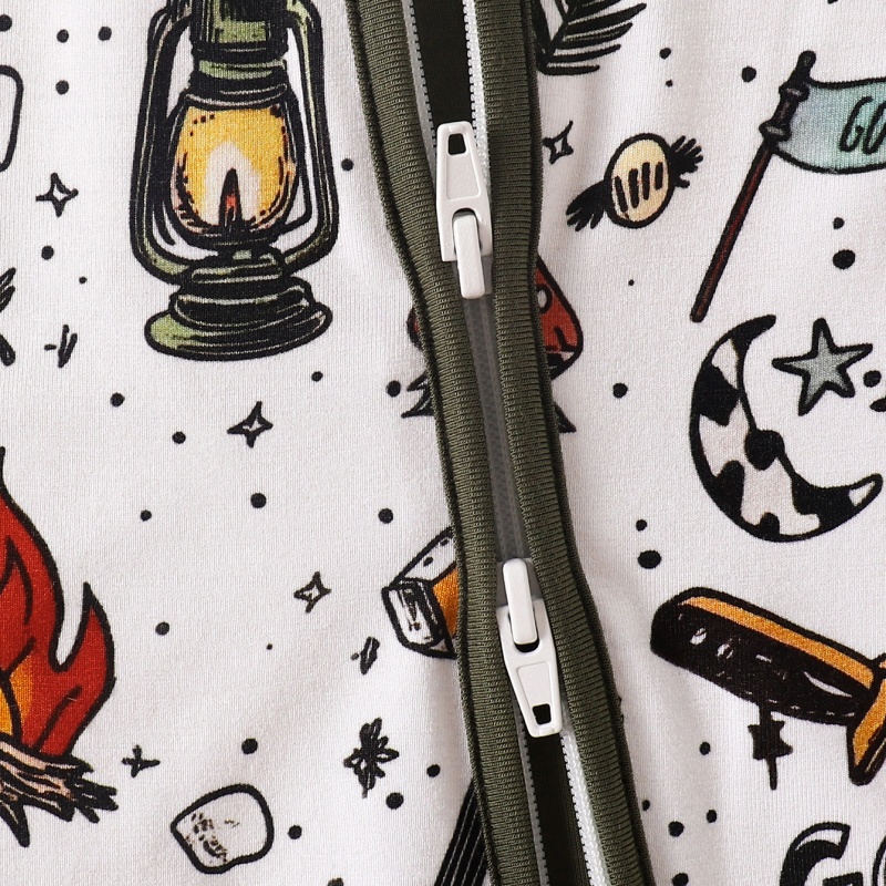 Baby Toddler Tent Camping Full Print Romper