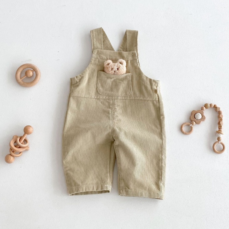 Baby Toddler Pocket Bear Overalls