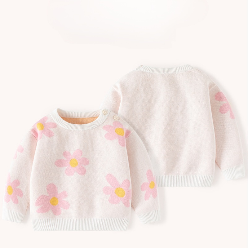 Baby Toddler Girl Flower Sweater