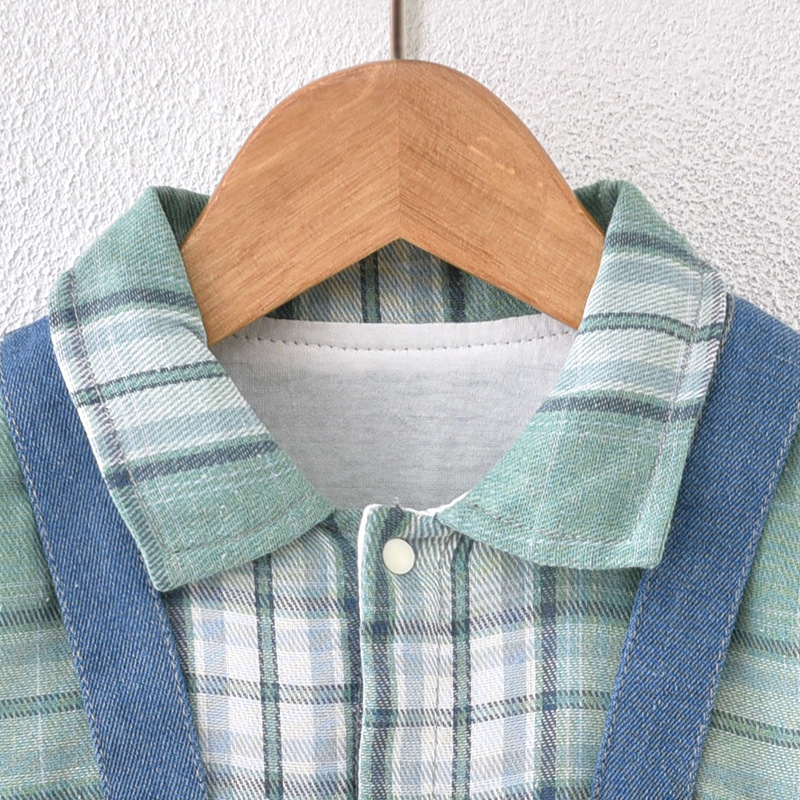 Baby Bear Shirt Overalls 2-piece Set