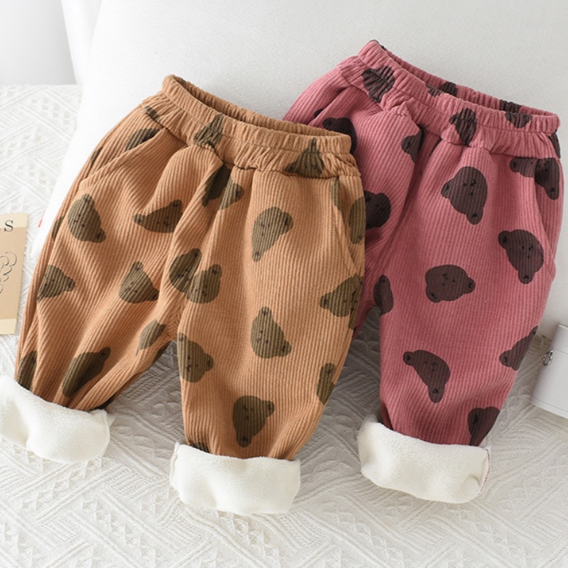 Baby Toddler Flower Bear Plush Pants