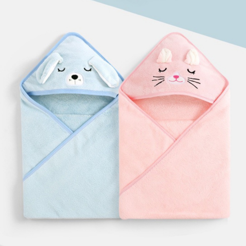 Baby Toddler Cartoon Embroidery Bath Towel Cape