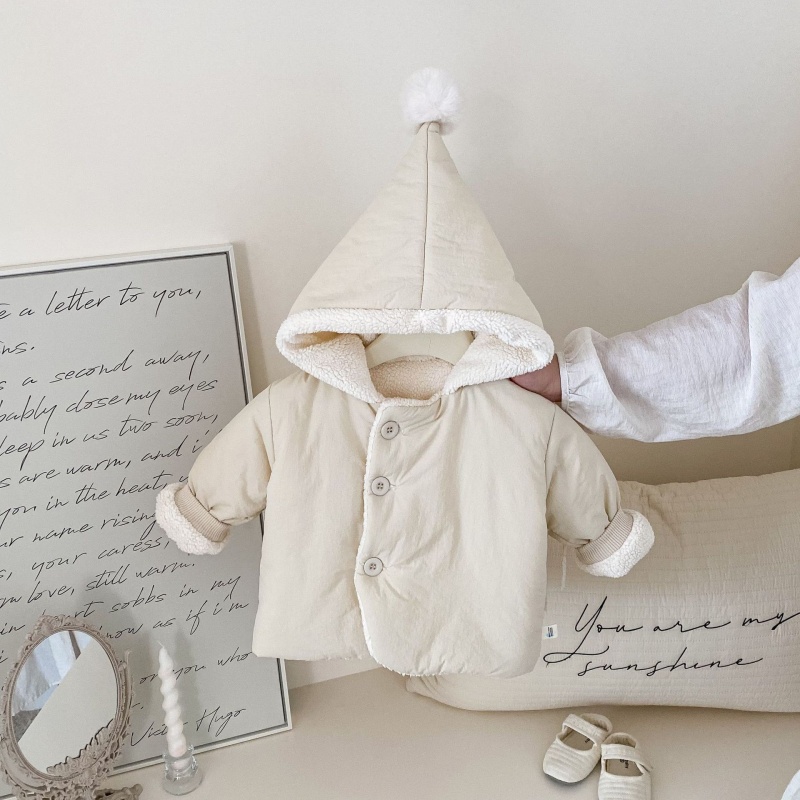 Baby Toddler Solid Color Warm Cotton Jacket