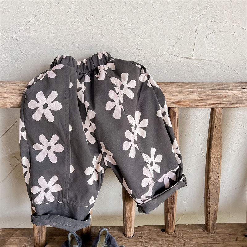 Baby Toddler Floral Casual Harlequin Pants