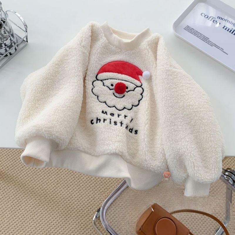 Christmas Baby Toddler Wool Lamb Sweatshirt