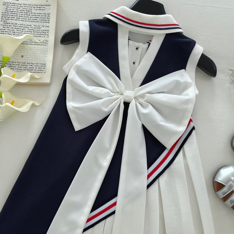2-Piece Kid Girl Naval Style Sleeveless Dress