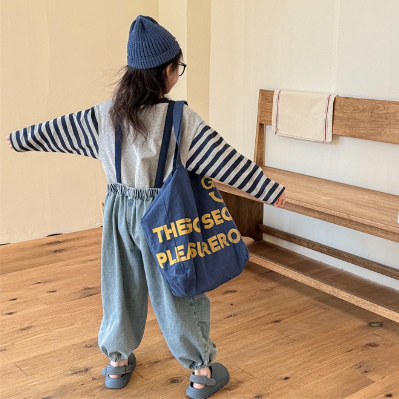 Baby Toddler Hamburger Print Denim Overall