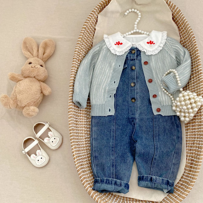 Baby Sleeveless Denim Overalls 