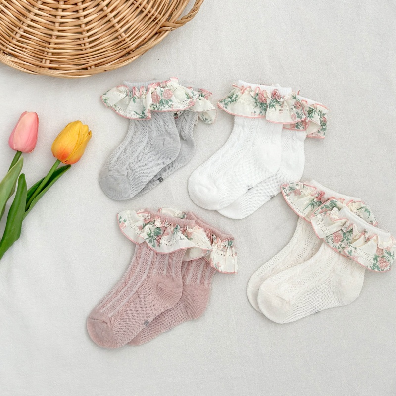 Baby Toddler Girls Lace Mesh Breathable Socks