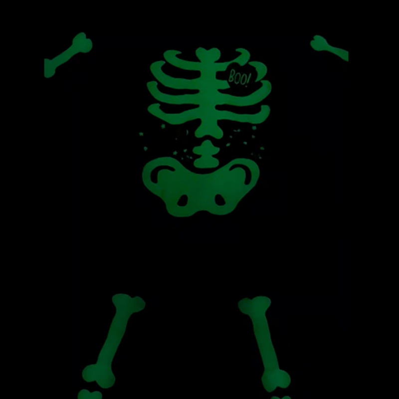 2-Piece Kids' Halloween Glow-in-the-Dark Skull Print Set