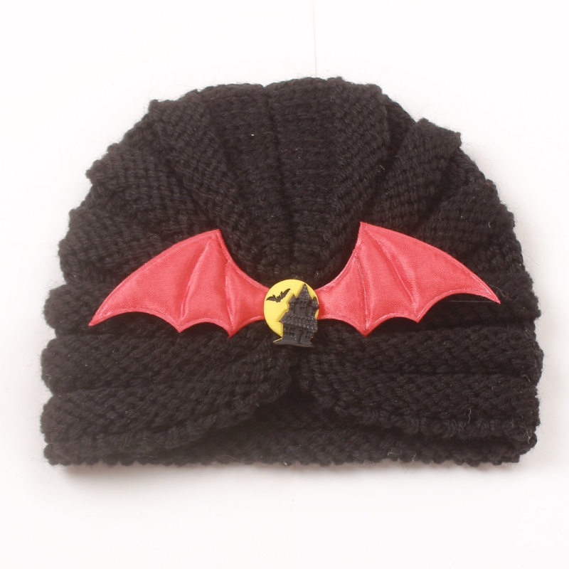 Baby Halloween Pumpkin Bat Knitted Hat